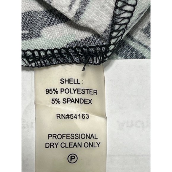 Calvin Klein - Women's Sleeveless Printed Blouse - Black/Mint/White - Small - Picture 8 of 13